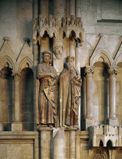 Ridderen Ekkard og hans kone Uta (Hermann og Reglindis) Skulptur av den tyske skolen. 1245 katedralen Saint Peter og Paul, Naumburg, Tyskland av German School
