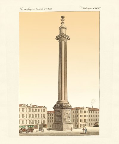 Monumentet i London (farget gravering) av German School