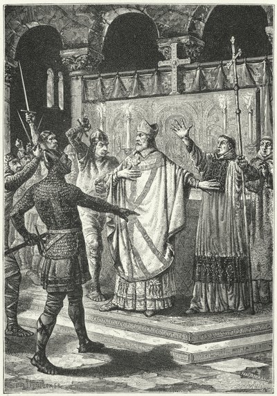 Drapet på Thomas a Becket i Canterbury katedral av German School