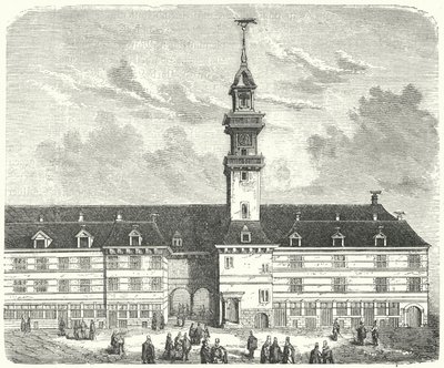 Den originale Royal Exchange, London (gravering) av German School