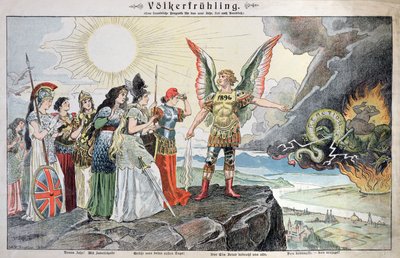 Folket i Europa om våren, 1896 av German School