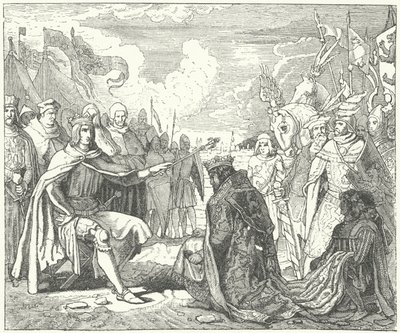 Restaureringen av Ottokar II som konge av Böhmen av Rudolf av Habsburg av German School