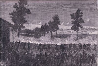 The sortie of Cachan, Cassells History of the War between France and Germany utgitt av Cassell and Company Limited, ca. 1890 (litho) av German School