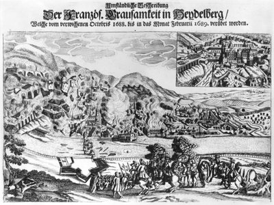 Inntak og ødeleggelse av Heidelberg av franskmennene i februar 1689 av German School