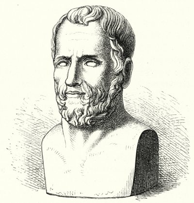 Theophrastus , eldgammel gresk filosof (gravering) av German School