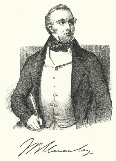 Thomas Babington Macaulay , britisk historiker og forfatter (gravering) av German School