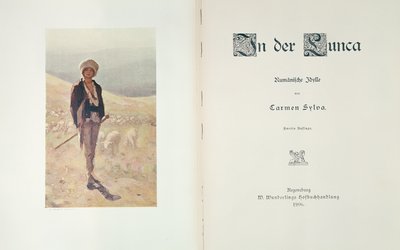 Tittelside til romanen In der Lunca av Carmen Sylva, utgitt i Regensburg 1906 av German School
