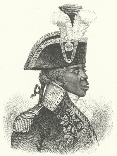 Toussaint Louverture, leder av den haitiske revolusjonen (gravering) av German School