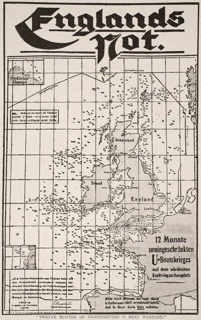 Tolv måneder med ubegrenset U-båtkrigføring, 1917-19 av German School