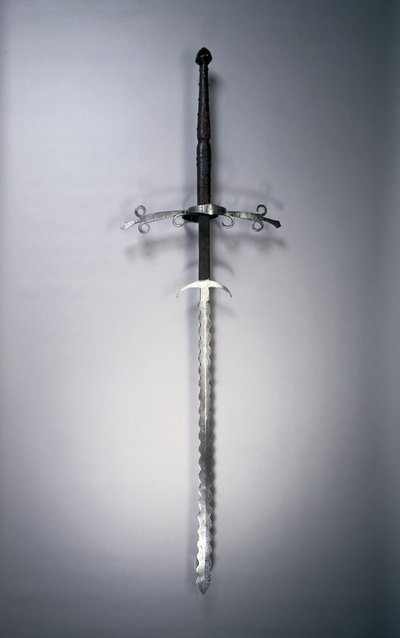 Tohåndssverd med flamboyant blad, 1550-1600 av German School