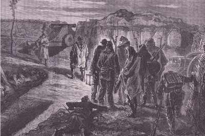 På vollene, Cassells History of the War between France and Germany utgitt av Cassell and Company Limited, ca. 1890 (litho) av German School