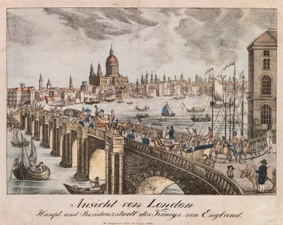 Utsikt over London, fra Neuruppiner Bilderbogen, 1830 av German School