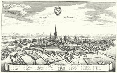 Utsikt over Strasbourg (gravering) av German School
