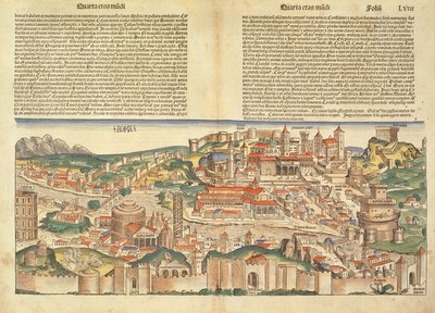 Utsikt over byen Roma, fra Nürnberg-krøniken av Hartmann Schedel (1440-1514) 1493 av German School