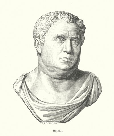 Vitellius, romersk keiser (gravering) av German School