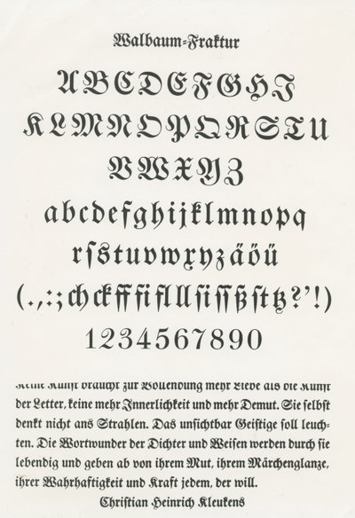Walbaum-brudd av German School
