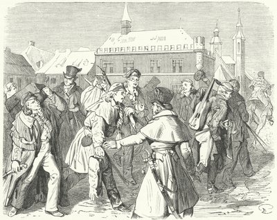 Walkout av studenter ved Göttingen University, Tyskland av German School