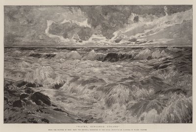 Bølger, Einsamor Strand (litho) av German School