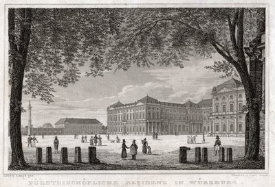 Würzburg. (gravering, ca. 1850) av German School