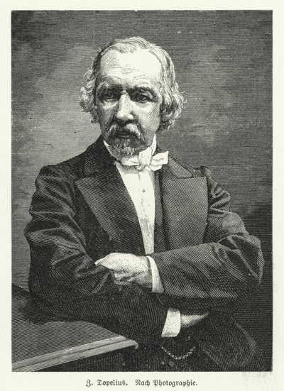 Zachris Topelius , svensktalende finsk romanforfatter, poet, journalist og historiker (litho) av German School