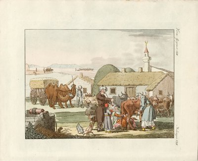 innbyggere på Krim (farget gravering) av German School