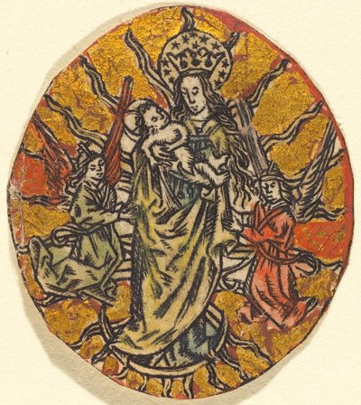 Madonna og barn av German or Netherlandish 15th Century