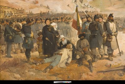 Slaget ved Chernaya av Gerolamo Induno