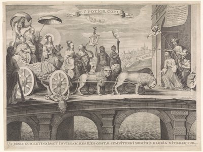 Allegori om velkomsten til Königsmarck Est potior coelo (tittel på objekt) av Gerrit Gerritsz van Fenaem