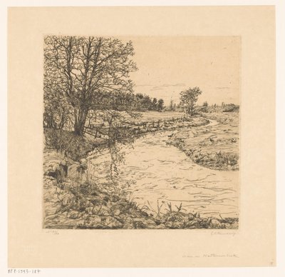 At the Hattemerbeek (original tittel på objektet) av Gerrit Haverkamp (signed by artist)