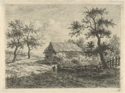 Landskap med to figurer på veien av Gerrit Jan Michaëlis