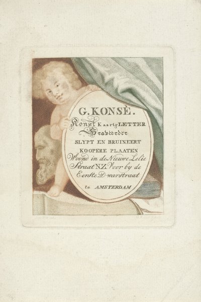 Visittkort til Gerrit Konsé av Gerrit Konsé