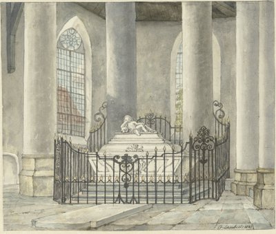 Begravelsesmonument til Catharina Alida van der Dussen, i en kirke i Culemborg av Gerrit Lamberts