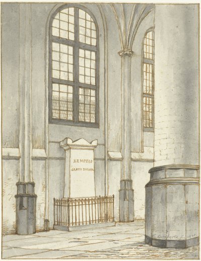 Begravelsesmonument til J.M. Kemper, i Pieterskerk i Leiden av Gerrit Lamberts