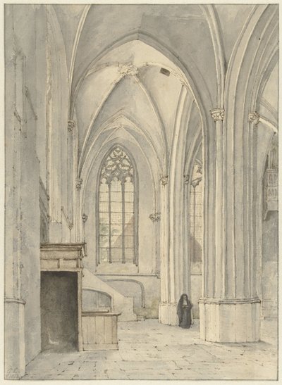 Interiør i kirken Rhenen av Gerrit Lamberts