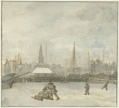 Vinterutsikt i Amsterdam av Gerrit Lamberts
