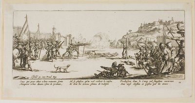 Eksponeringspelotongen, plate tolv fra Krigens store elendigheter av Gerrit Lucasz van Schagen