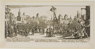 Strappadoen, plate ti fra Krigens store elendighet av Gerrit Lucasz van Schagen