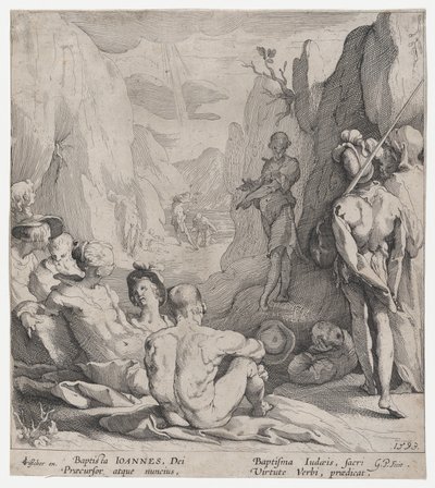 St. Johannes døperen forkynner, 1593. av Gerrit Pietersz Sweelink