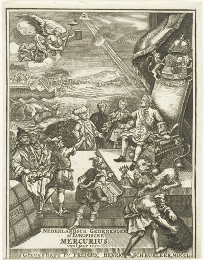 Tittelside for European Mercury of 1750 av Gerrit Sibersma (possibly)