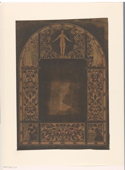 Design for en kalenderramme for 1901 med kvinner og blomster av Gerrit Willem Dijsselhof