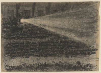 Flomlys over tilskuerne på tribunen til Circus Carré av Gerrit Willem Dijsselhof
