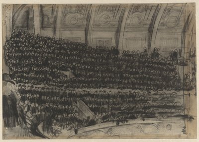 Tilskuere på tribunen til Circus Carré av Gerrit Willem Dijsselhof