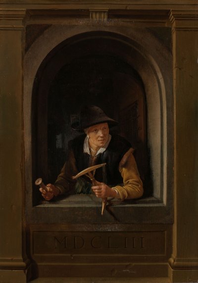 En fiskerkone av Gerrit or Gerard Dou