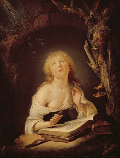 Den hellige jomfru (olje på eikepanel) av Gerrit Dou