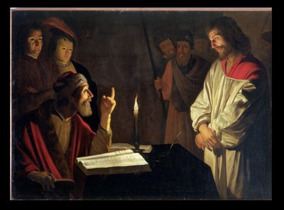 Kristus før Kaifas av Gerrit van Honthorst