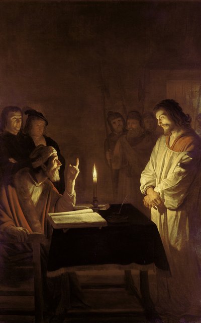 Kristus foran ypperstepresten, 1617 av Gerrit van Honthorst