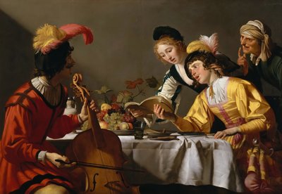 Konsert, ca 1627. av Gerrit van Honthorst