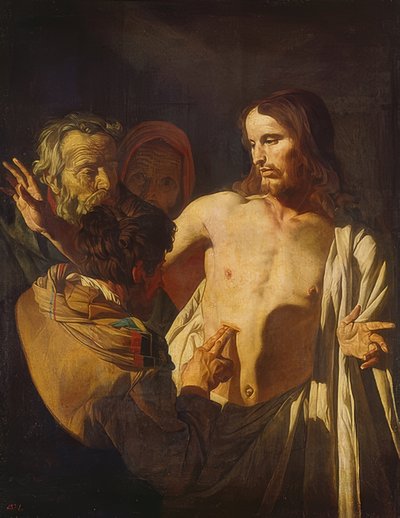 Den vantro Thomas. Rundt 1620 av Gerrit van Honthorst