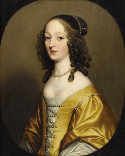 Elisabeth de Boheme - Elizabeth Stuart (1596-1662), dronning av Böhmen, av Honthorst, Gerrit, van (1590-1656). Olje på tre. Mål: 72,3x57,7 cm. Privat samling av Gerrit van Honthorst