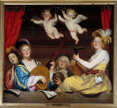 Konsert Painting av Gerrit Van Honthorst av Gerrit van Honthorst